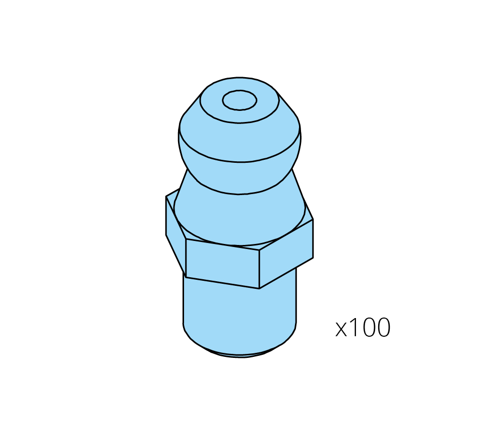 Kegelschmiernippel, M6x1 keg