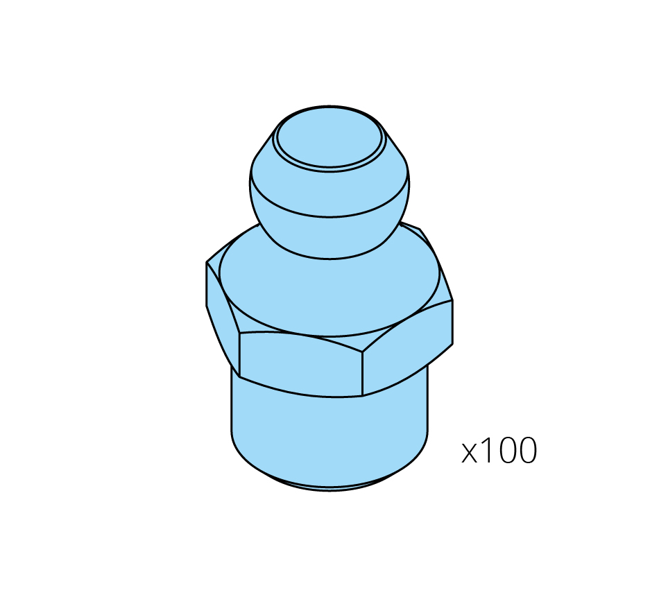 Kegelschmiernippel, M8x1,25 keg