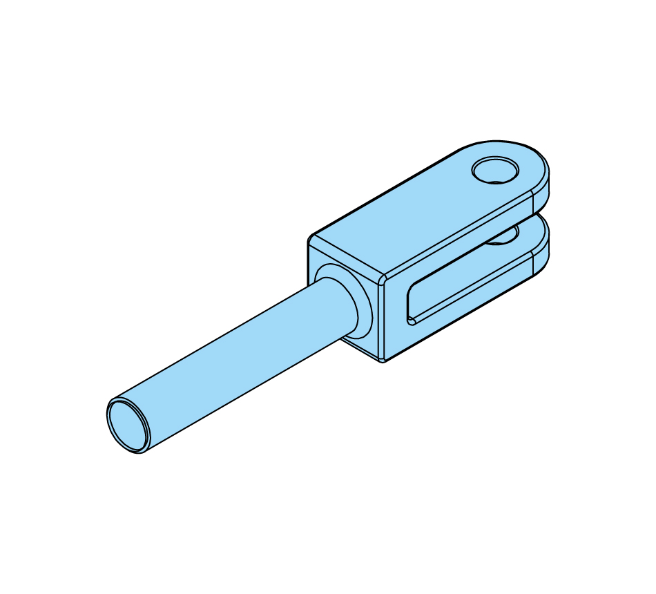 Gabel M30, geschmiedet, links