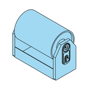 400640 - Stahlrolle komplett, 40-159-250/260mm, H=240mm, Achsschmierung, Messingbuchse - Übersicht