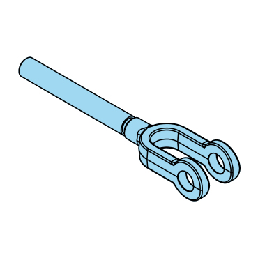 Gabel M36, geschmiedet, links
