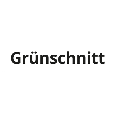 PVC Aufkleber Grünschnitt